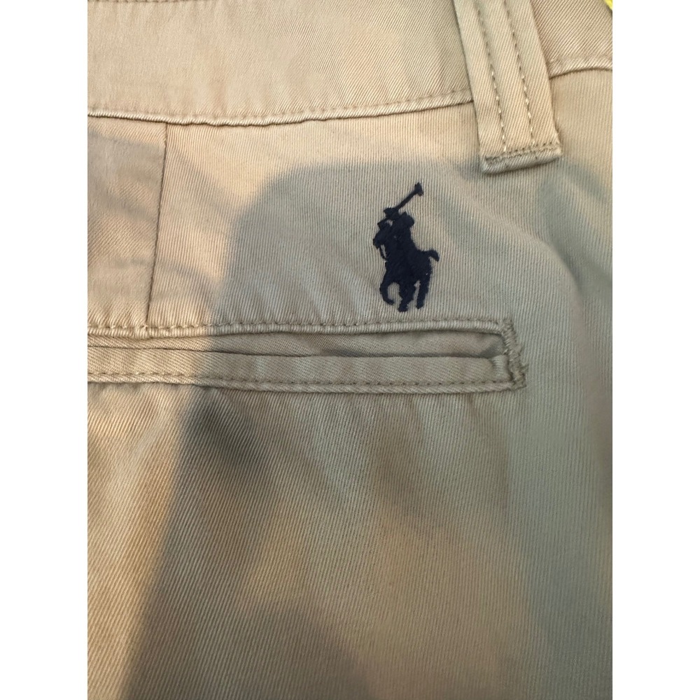 Polo Ralph Lauren Womens Khaki Chino Pants Size 12 Tan Straight Leg Cotton Twill